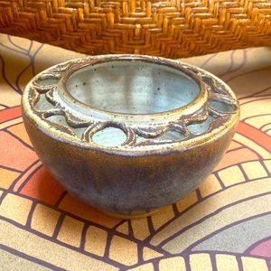 Unique studio pottery display potpourri bowl ceramic stoneware glazed planter